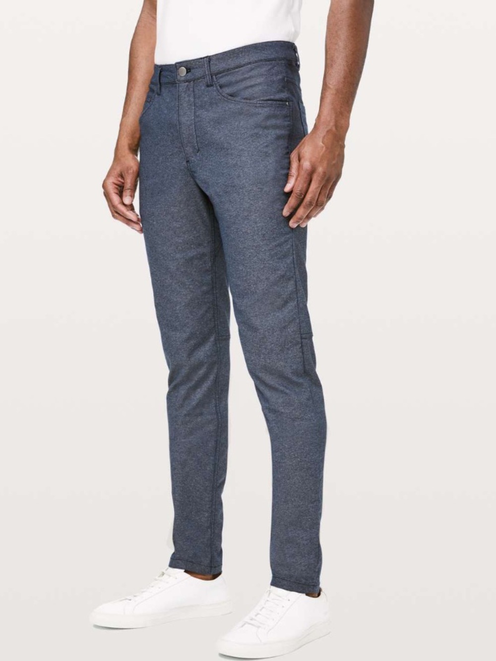 lululemon athletica ABC Pant Slim Tech Canvas - Heathered Deep Navy sz32 #W3